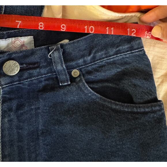 Vintage Sasson Jean Shorts, 80s 90s, High Rise, Dark Wash Denim Cutoffs, XS 25"W - Picture 7 of 10